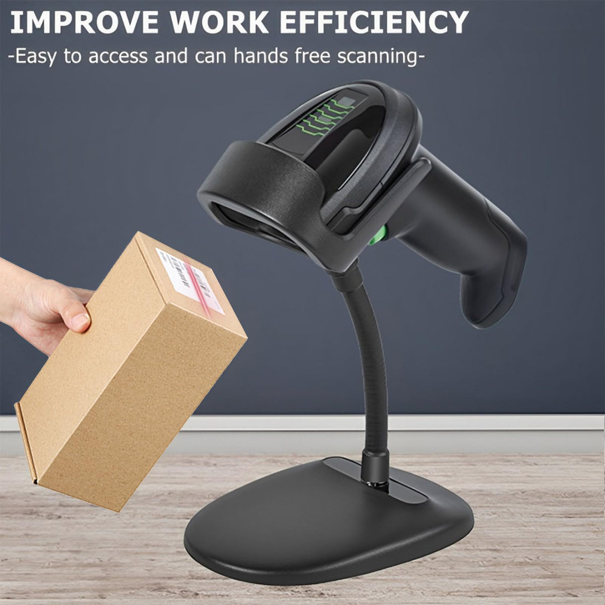 Weighted Scanner Holder for Honeywell 1900 Hands Free Barcode Scanner Holder Adjustable Bar-Code Reader Cradle Holder