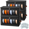 Filament Storage Box, 4 Pack Filament Container for 3D Printing | Holds 24 Rolls, Includes Desiccants, Zippered Lid