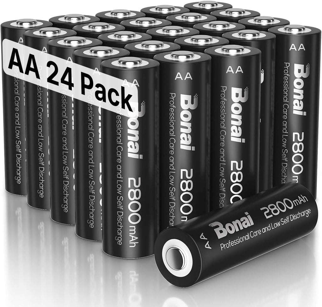 Rechargeable AA Batteries High-Capacity 2800mAh, Recharge up to 1200x Times, NiMH Battery Low Self Discharge