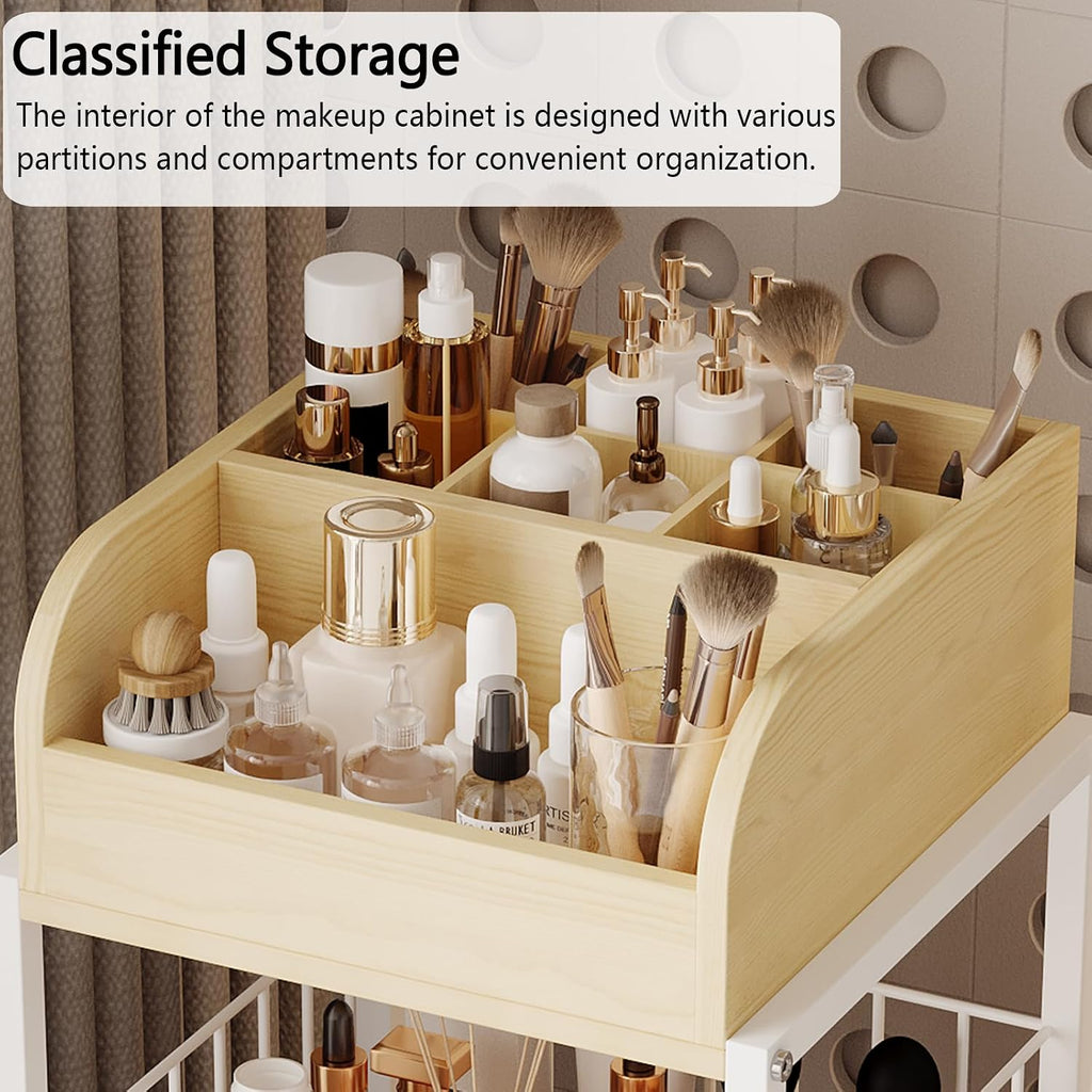 Makeup Organizer Cart with Drawers Rolling Makeup Cart for Bedroom