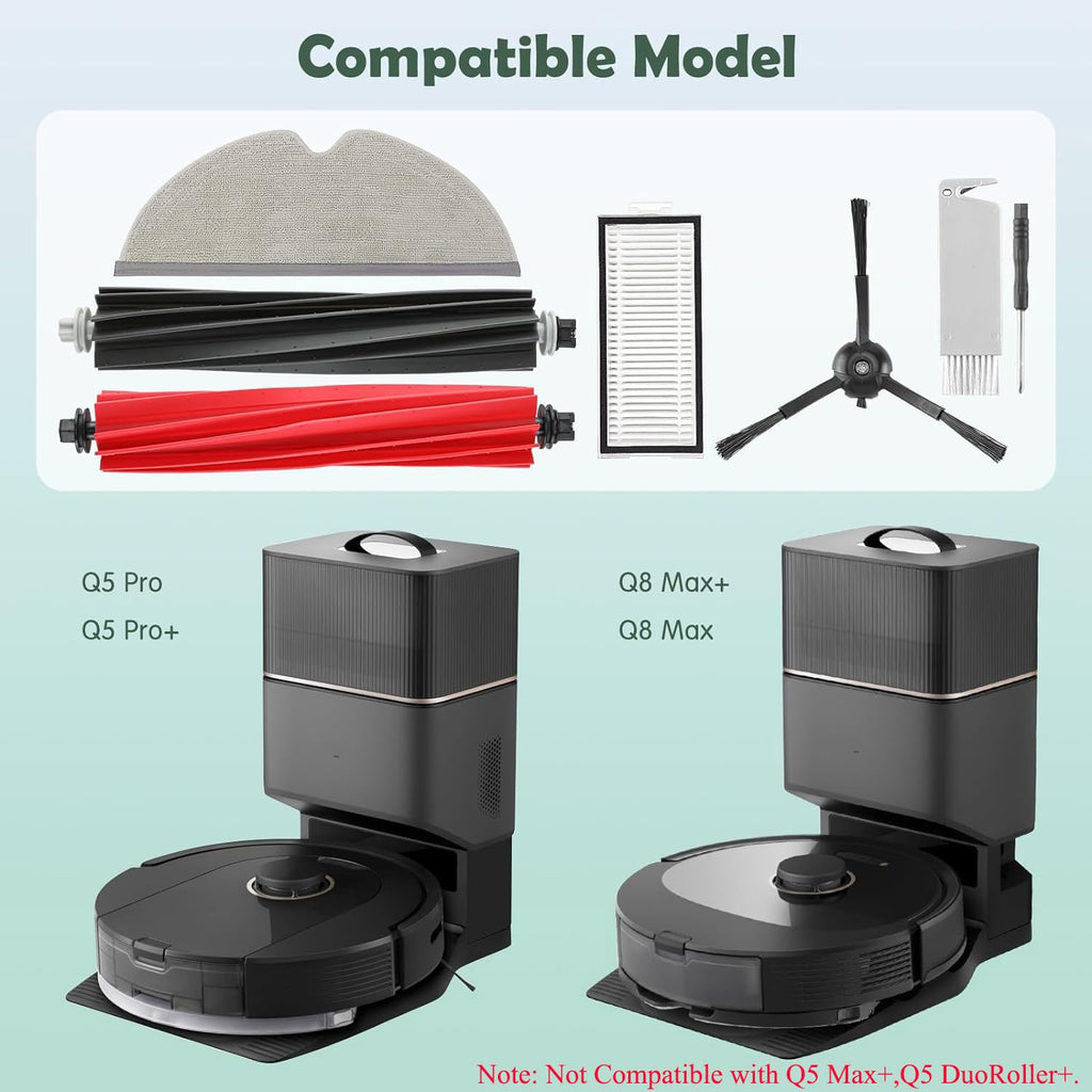Replacement Parts for Roborock Q8 Max/Max+, Q5 Pro/Pro+ Robot Vacuum