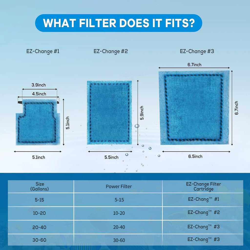 9 PCS Aquarium Filter Cartridge Compatiable with Aqua-Tech Filters (EZ-Change #3) Fish Tank Filter Cartridge