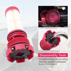 2Pcs Fuel Filter w/Removal Tool for Mercury Optimax Verado Outboard