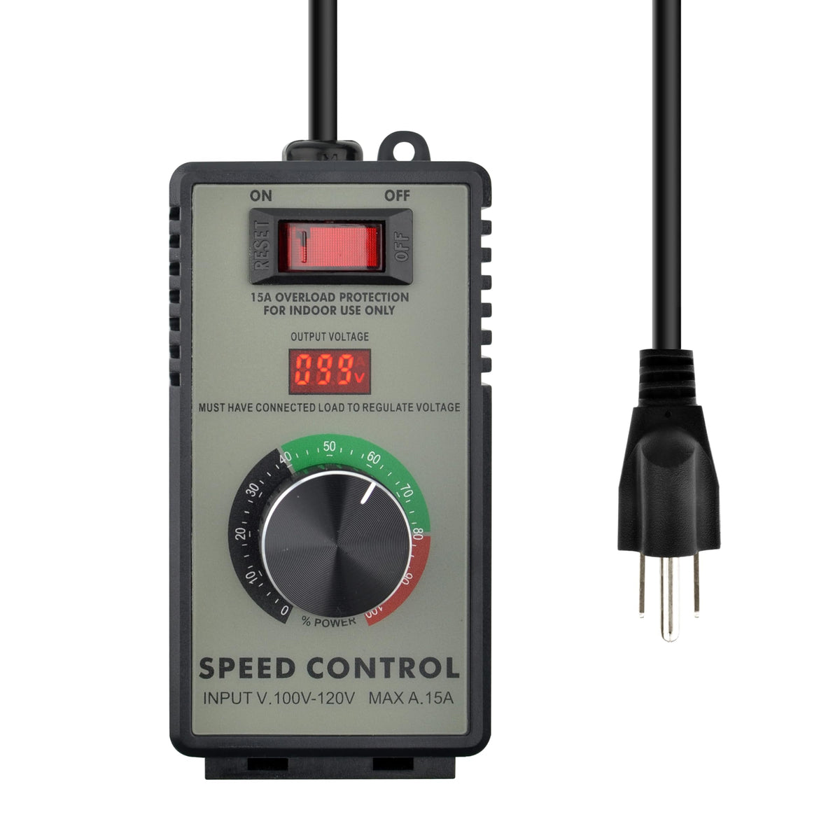 Motor Speed Controller AC 120V 15A Variable Speed Regulator