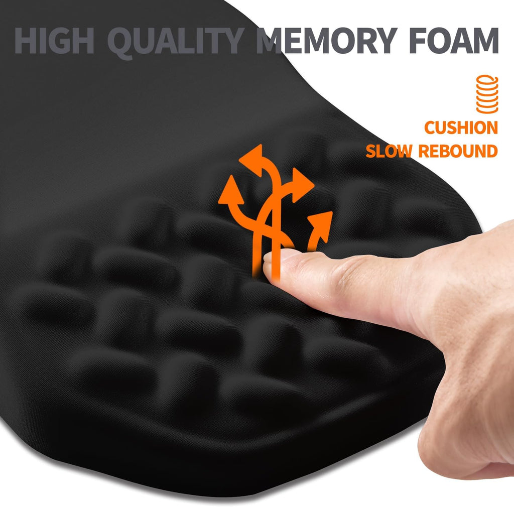 Ergonomic Slope Mouse Pad Wrist Support, Wrist Rest Mousepad for Carpal Tunnel Pain Relief with Massage Bulge and