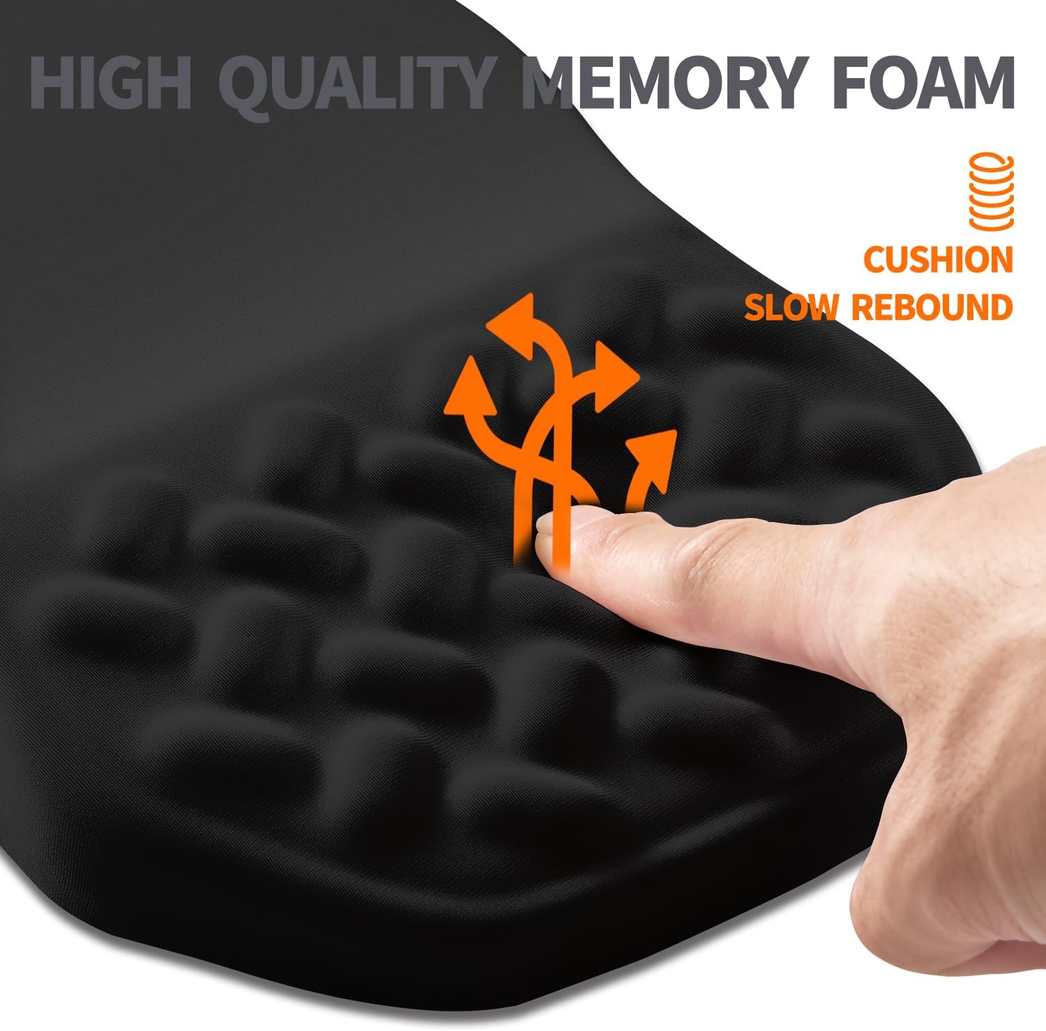 Ergonomic Slope Mouse Pad Wrist Support, Wrist Rest Mousepad for Carpal Tunnel Pain Relief with Massage Bulge and