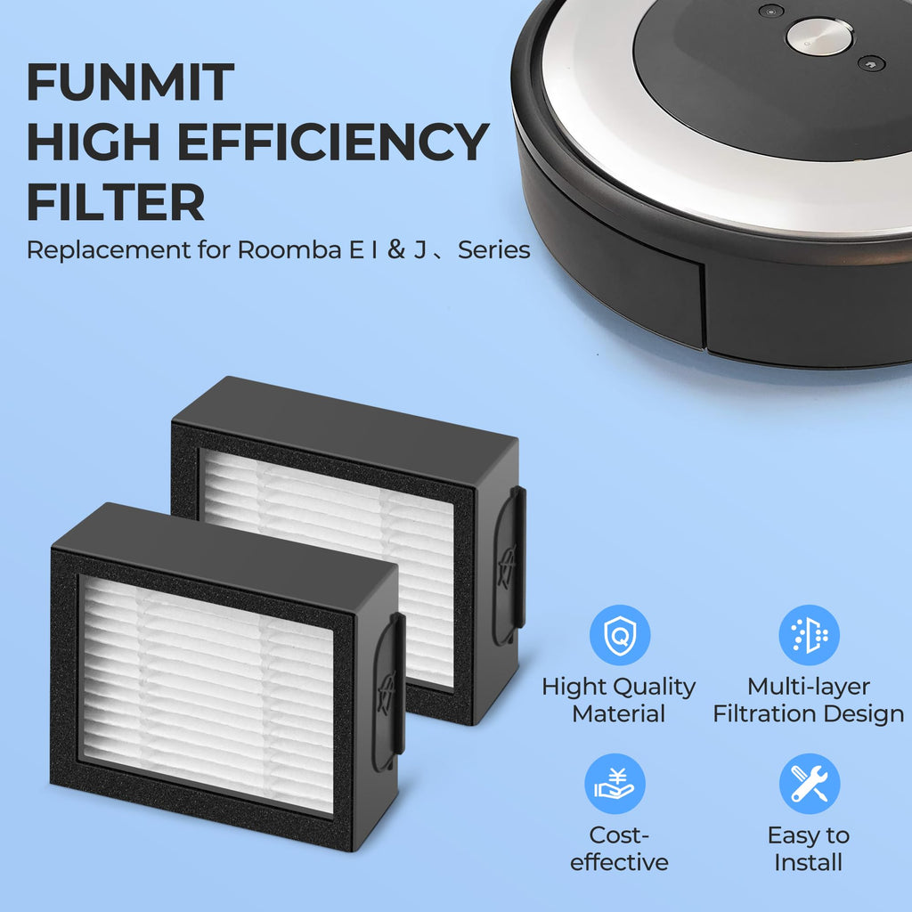 Filter Replacement for Roomba E I & J Series Vacuum Cleaners, 12 Pack