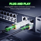 4 Pack 1.25G RJ45 100M SFP Transceiver 1000Base-T Module with CATe/6/6a/7