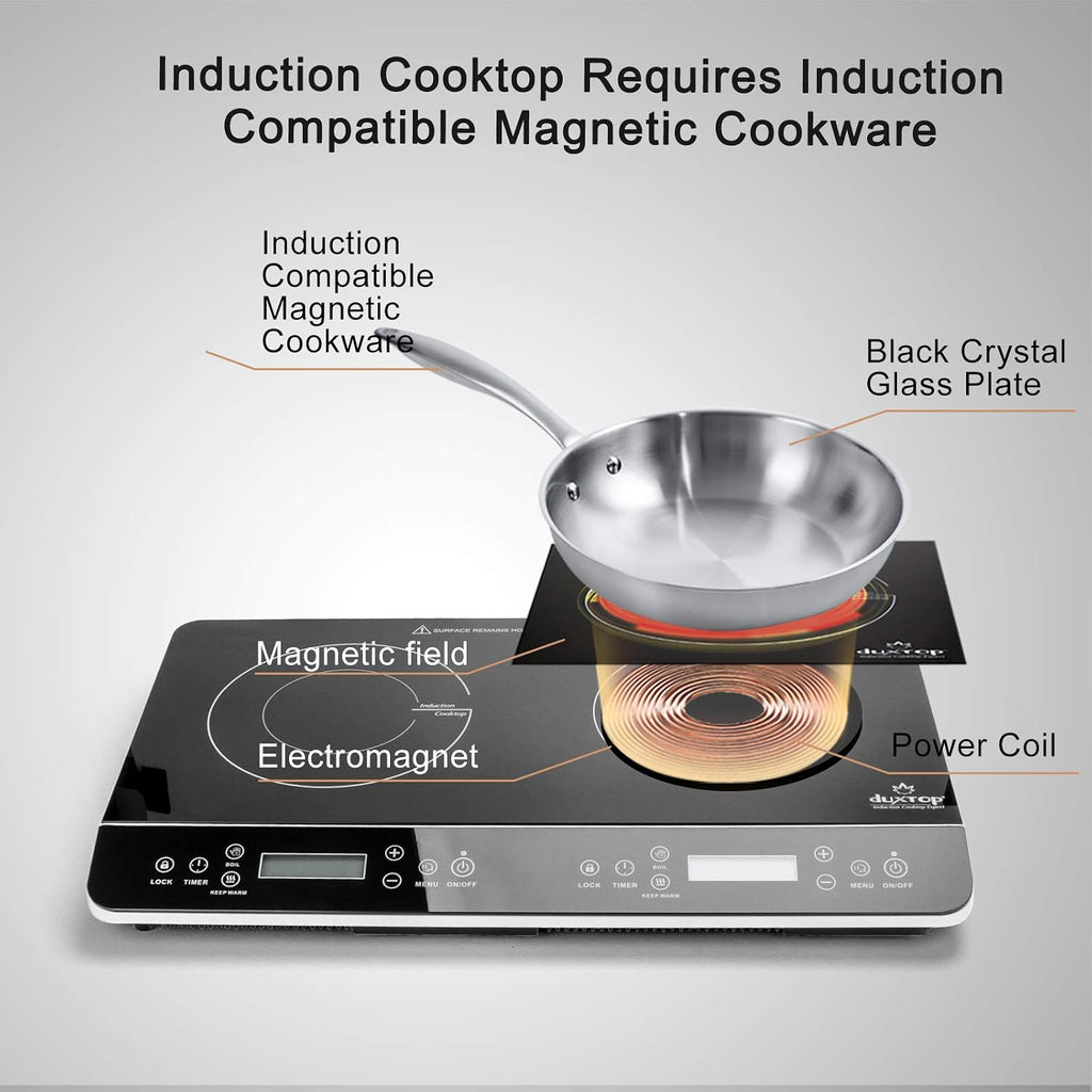 LCD Portable Double Induction Cooktop 1800W Countertop Burner 9620LS