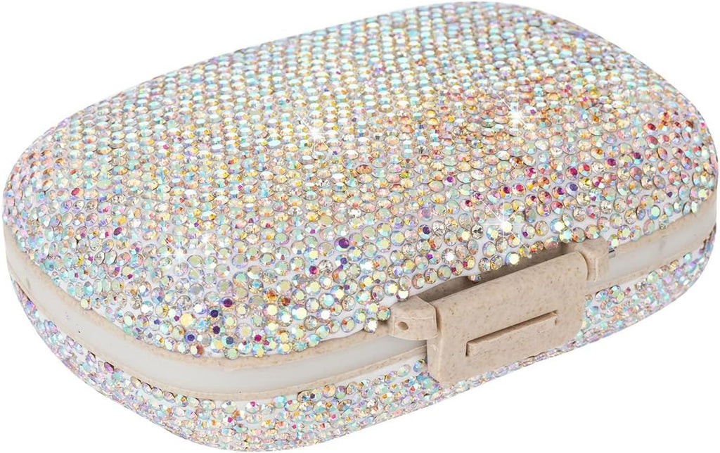 Daily Vitamin Organizer,Portable Pill Case Travel,Medicine Pill Boxes Containers Bottle,Small Pill Holder Carrier for