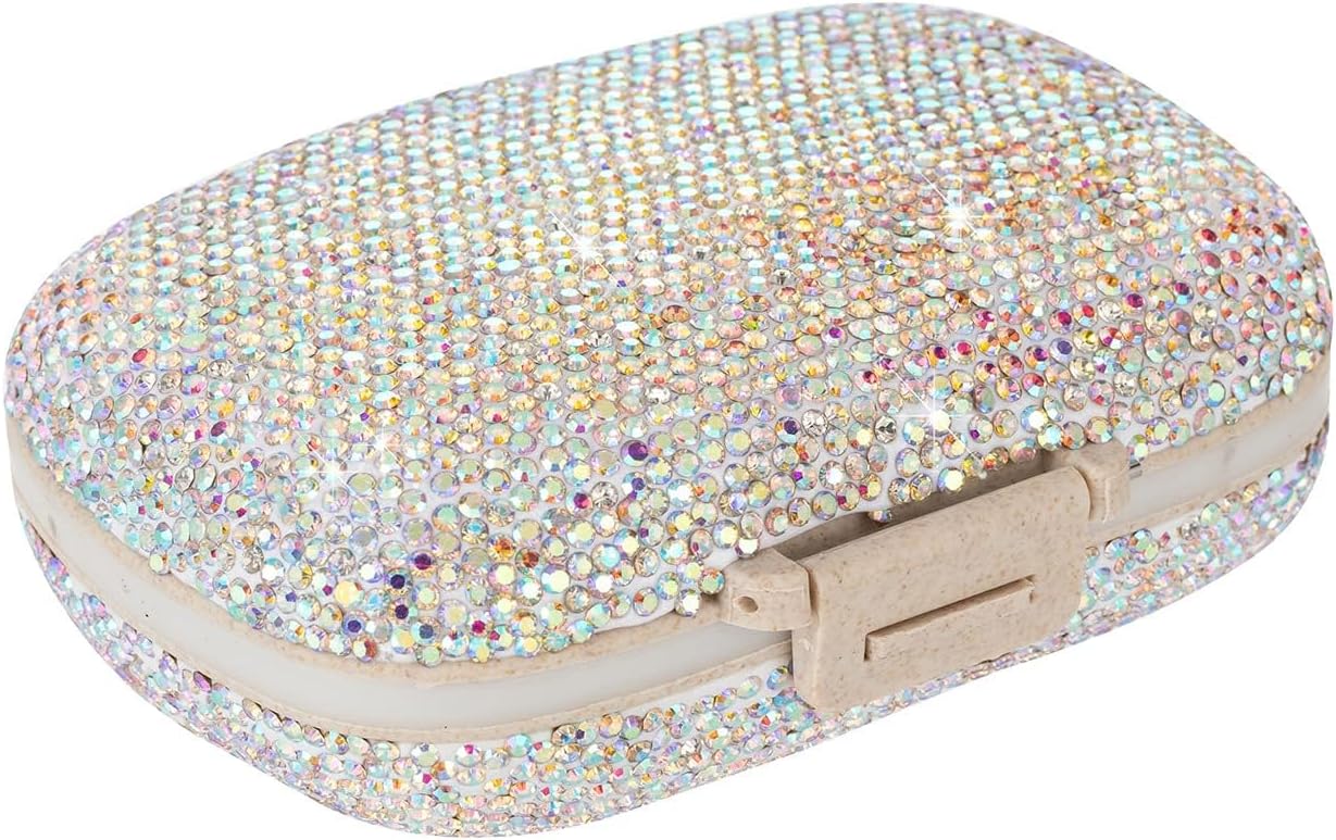 Daily Vitamin Organizer,Portable Pill Case Travel,Medicine Pill Boxes Containers Bottle,Small Pill Holder Carrier for