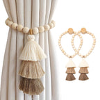 Curtain Tiebacks for Curtains 2 Pack, Decorative Magnetic Curtain Holdbacks for Drapes, Handmade Tie Backs No