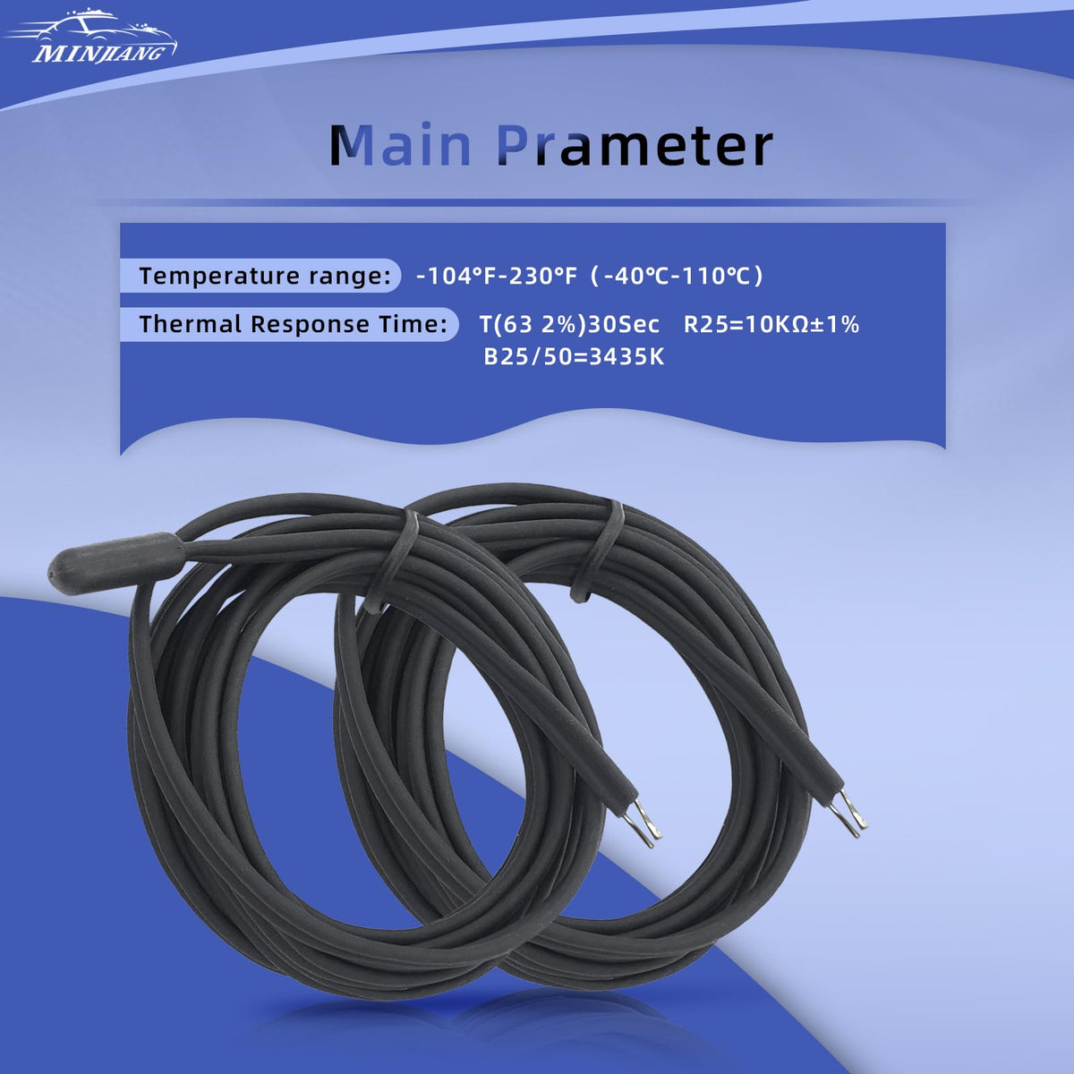 2PCS NTC Temperature Sensor Probe Fit for Dixell XR Series Controllers