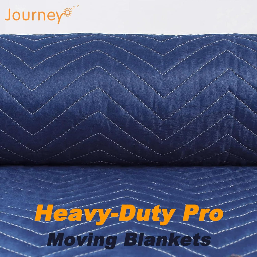 Padded Moving & Packing Blankets-Heavy Duty Pro - 80" x 72" (90lb/dz Weight) - Furniture Shipping Pads for Moving and