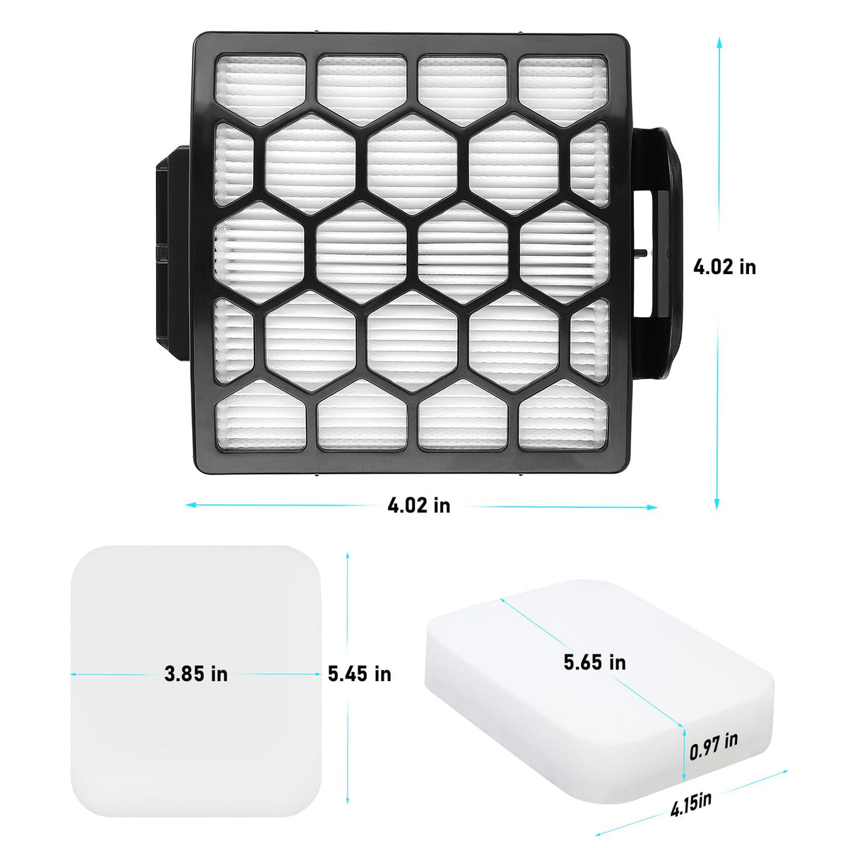 14 Pack Replacement Filter Kit for Shark ZU102 ZU60 Navigator Zero-M Vacuum