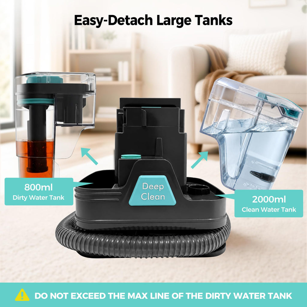 Portable Carpet Cleaner Machine,18Kpa,Handheld,Mini,Spot Extractor for Pet