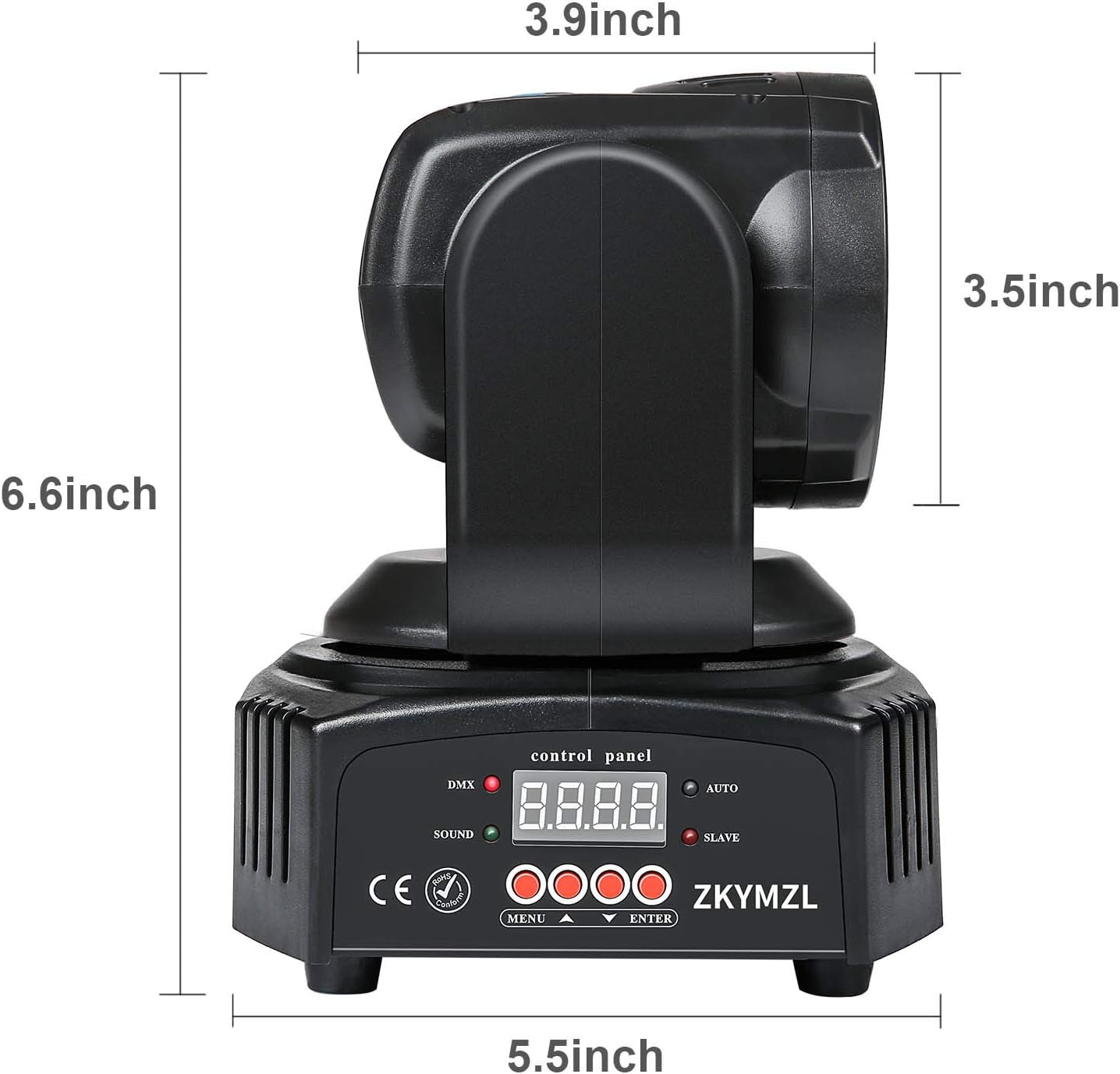RGBWA/UV 6 in 1 LED Stage Lighting Mini 50W Wash Rotating Light Moving Head dj Lights with DMX512 for Parties Disco