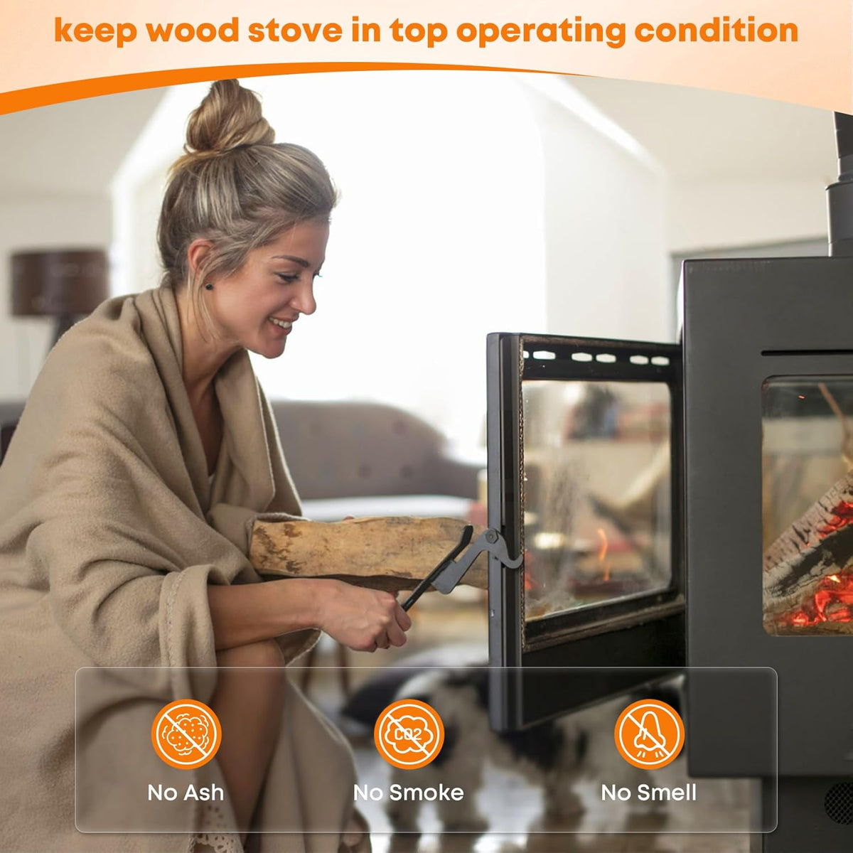 Stanbroil 1" x 84" Wood Stove Gasket Kit with High-Temperature Cement