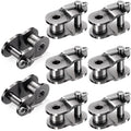 PAGOW 8pcs #40 Roller Chain Offset Link, Carbon Steel Crank Link, Standard Chain End Connector Split Links for 08A Chain
