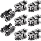 PAGOW 8pcs #40 Roller Chain Offset Link, Carbon Steel Crank Link, Standard Chain End Connector Split Links for 08A Chain