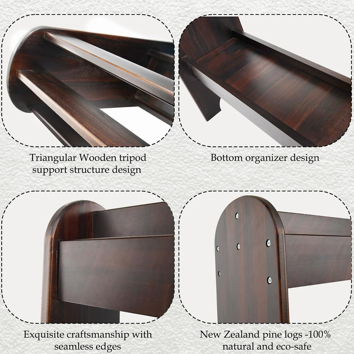 Wood Saddle Rack,Pine Saddle Stand Western & English Saddle Rack for Horse Tack Organizers,Suitable for Displaying