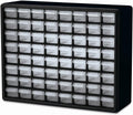64-Drawer Plastic Storage Cabinet, 20"W x 6"D x 16"H, Black