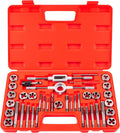 40PCS Metric Tap and Die Set, Metric Tap Set M3-M12, Threading Tool Kit, Full Accessories for Internal and External Threading