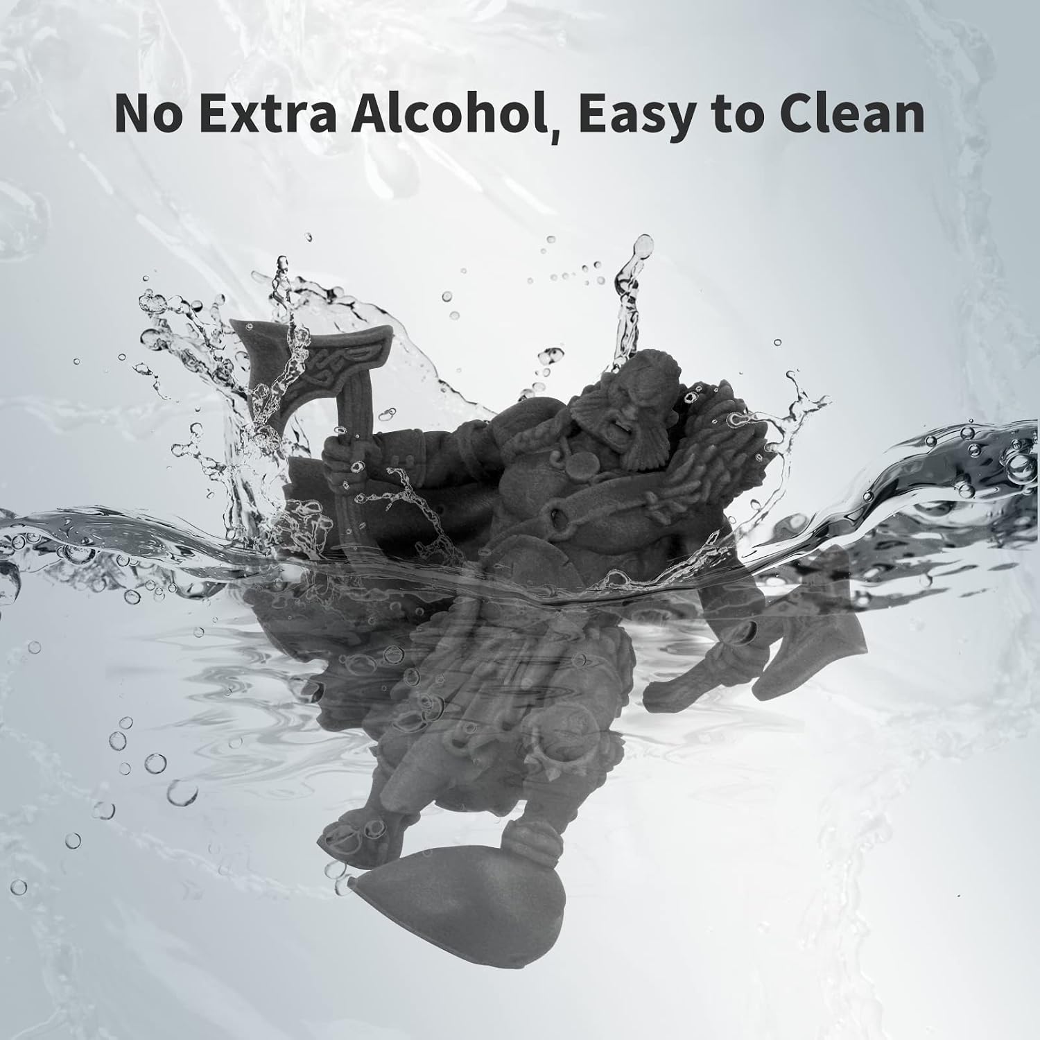 Water Washable Resin, 3D Printer Resin with Low Viscosity and Fast Printing, 405nm High Precision UV-Curing 3D Resin
