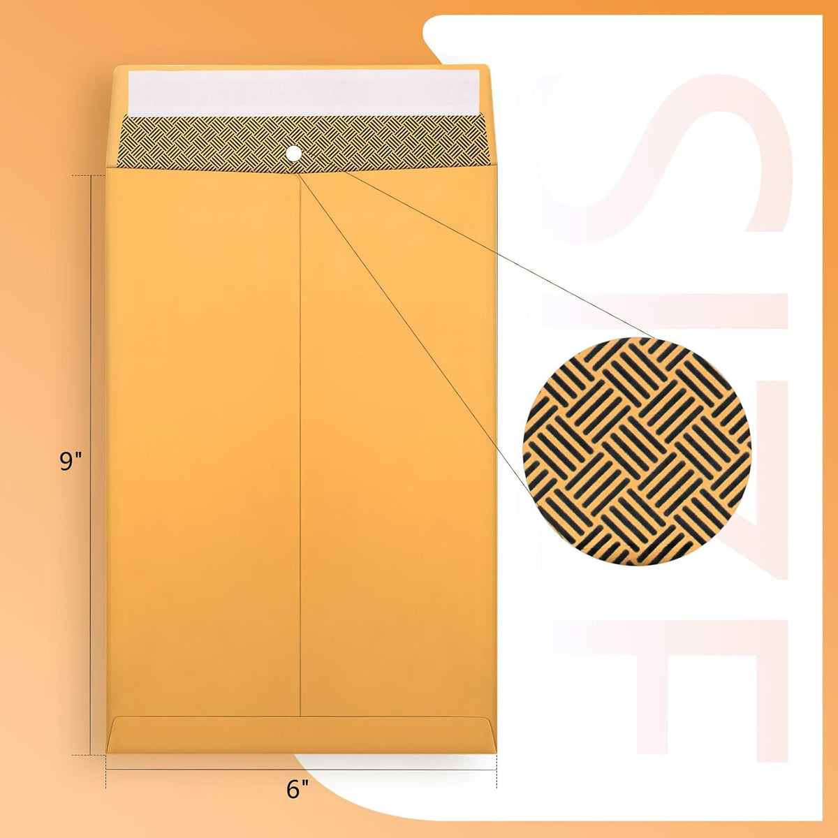 6x9 Envelopes, 250 Pack Security Catalog Envelopes Self Seal, Small Brown Envelopes for Mailing, Organize, Storage