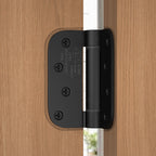 3 Pack Self Closing Door Hinges 4 Inch Black 5/8" Radius Corners