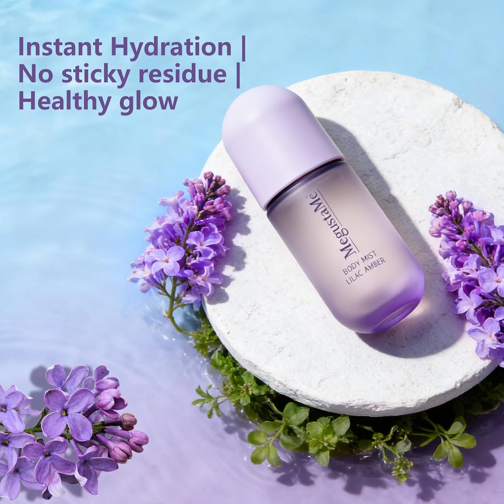 Lilac Amber Body Spray for Women, Long Lasting Floral Woody Fragrance Mist, Paraben & Phthalate Free, Gentle Elegant