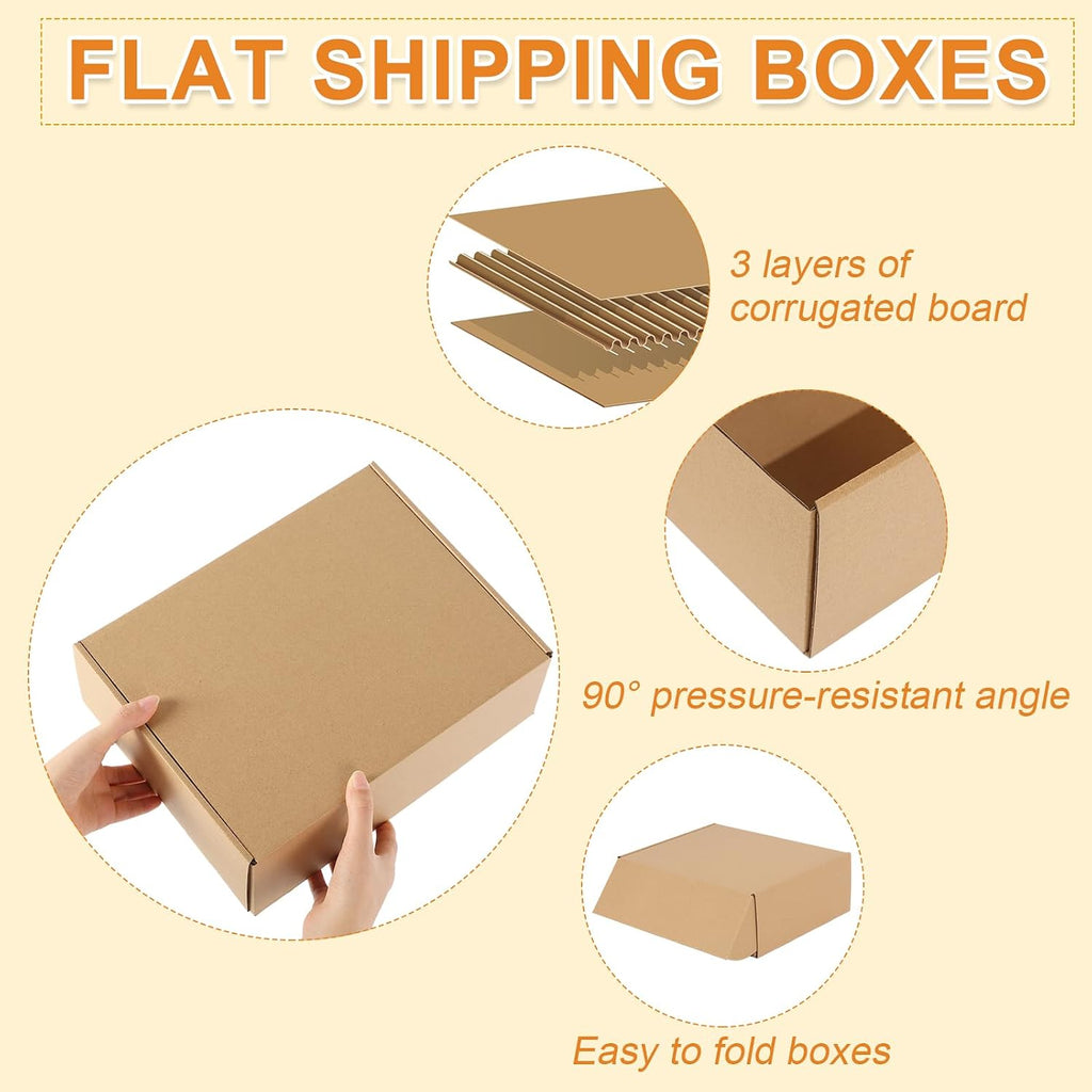 100 Pcs 12x9x4'' Shipping Boxes Corrugated