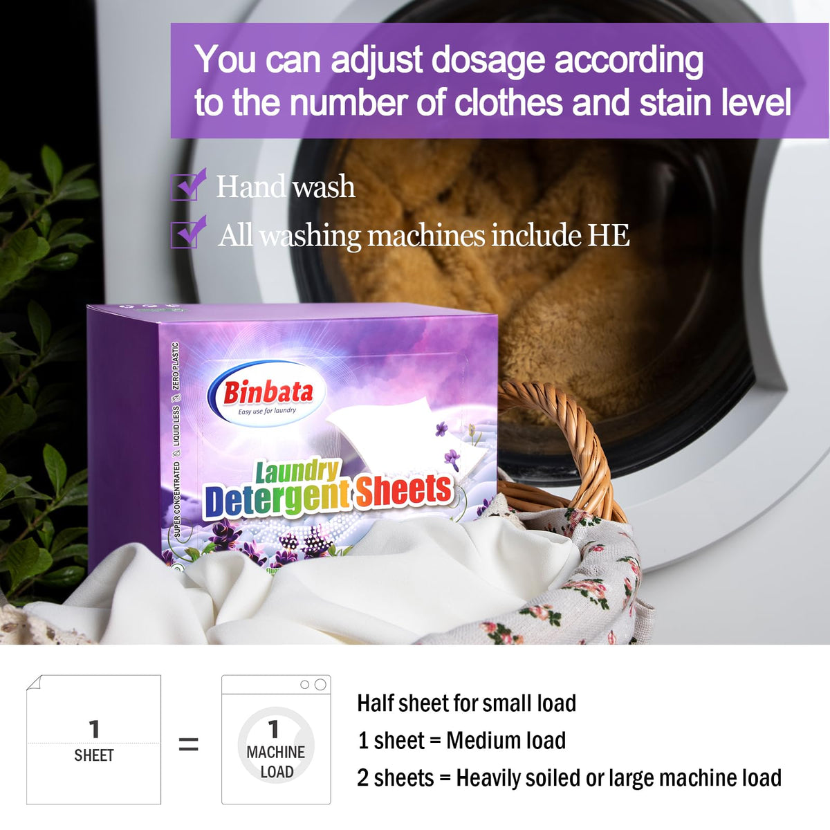 Laundry Detergent Sheets Up to 200 Loads, Plastic Free Eco-Friendly
