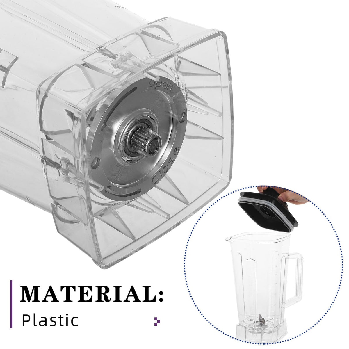 Commercial Blender Replacement Pitcher 2l Plastic Cup for Restaurants