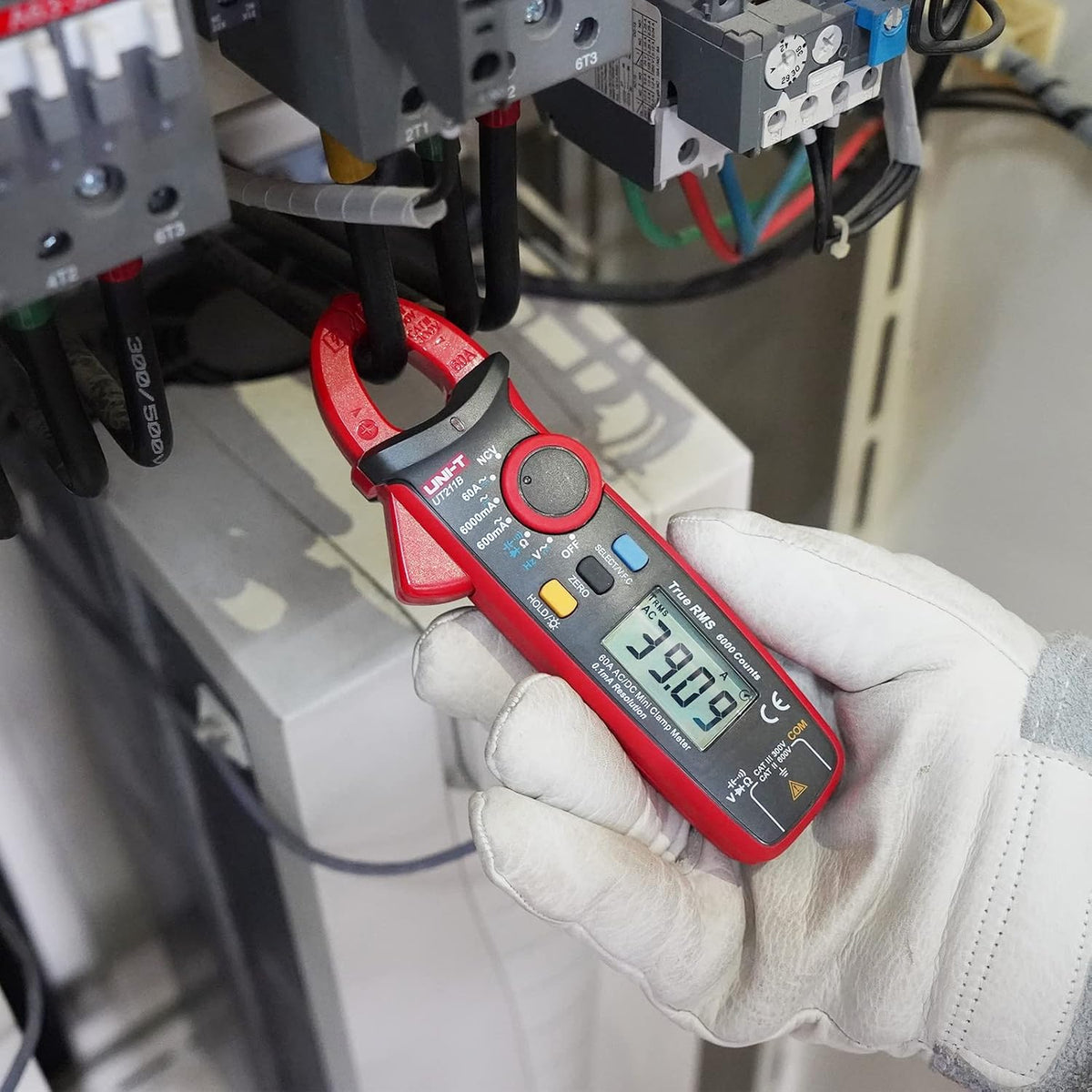 UNI-T Digital Clamp Meter UT211B Mini Multi Tester 60A Auto Ranging 6000 Counts TRMS Backlit VFC NCV Meter, AC DC Current Voltage Ohmmeter Capacitance Continuity Diode, 0.1mA Resolution