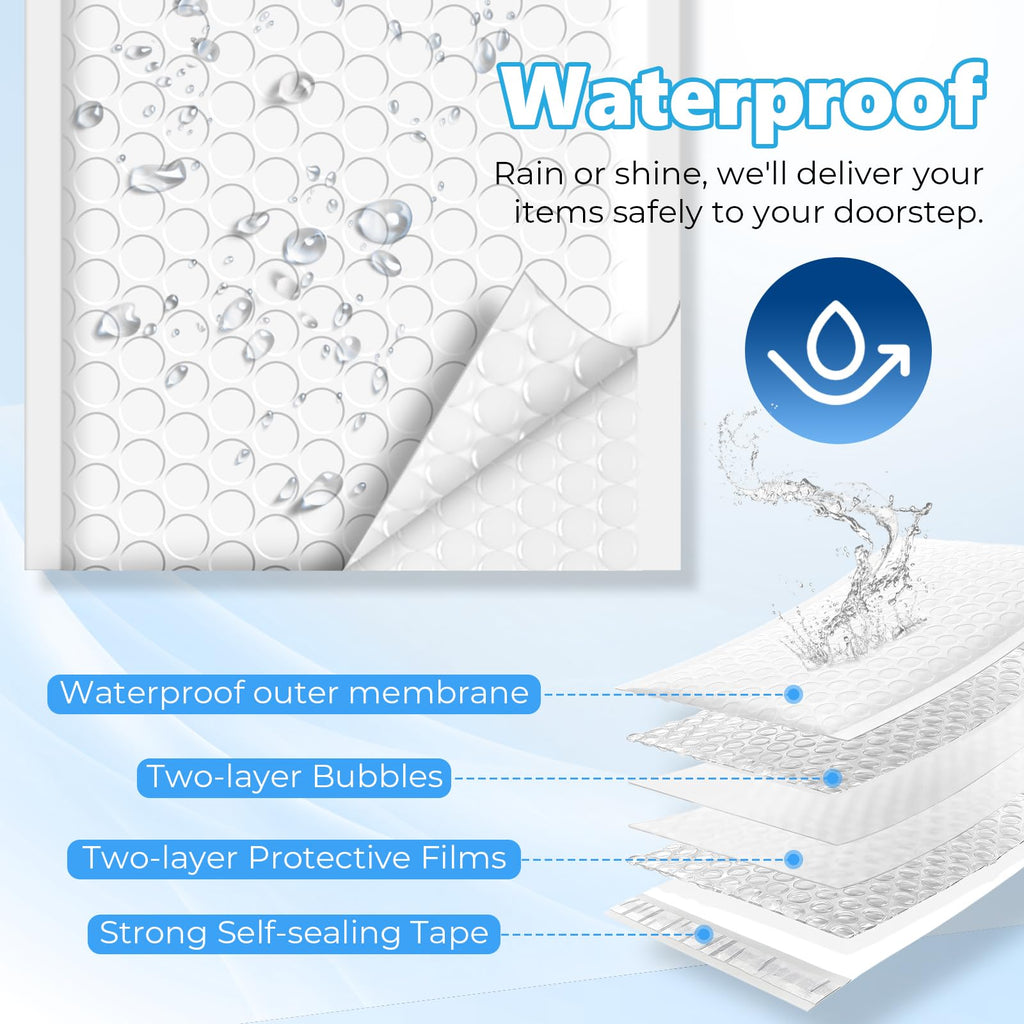 Bubble Mailers 4x8" 800Pack Padded Envelopes True 4x7" Usable Size