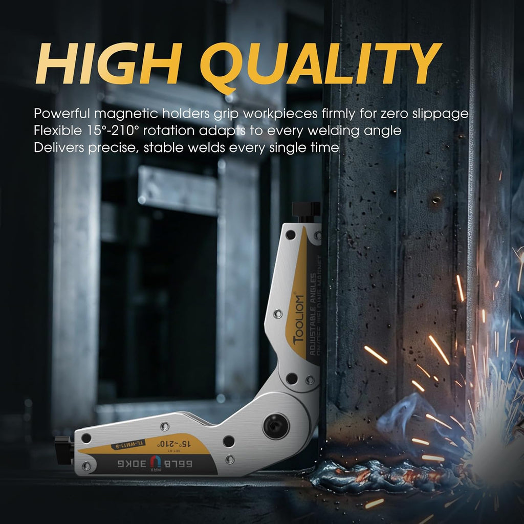 66 lb Adjustable Welding Magnet for 15°-210° with On/Off Switch | Switchable magnetic control, easier placement