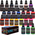 Airbrush Paint - 24 Colors Airbrush Paint Set 1fl oz, Opaque & Brilliant Colors, Leather & Shoe Acrylic Air brush