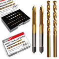 M3x0.5 Tap and 2.5mm Drill Bit Set, HSS M2 Taps and M35 Cobalt Drill Bits