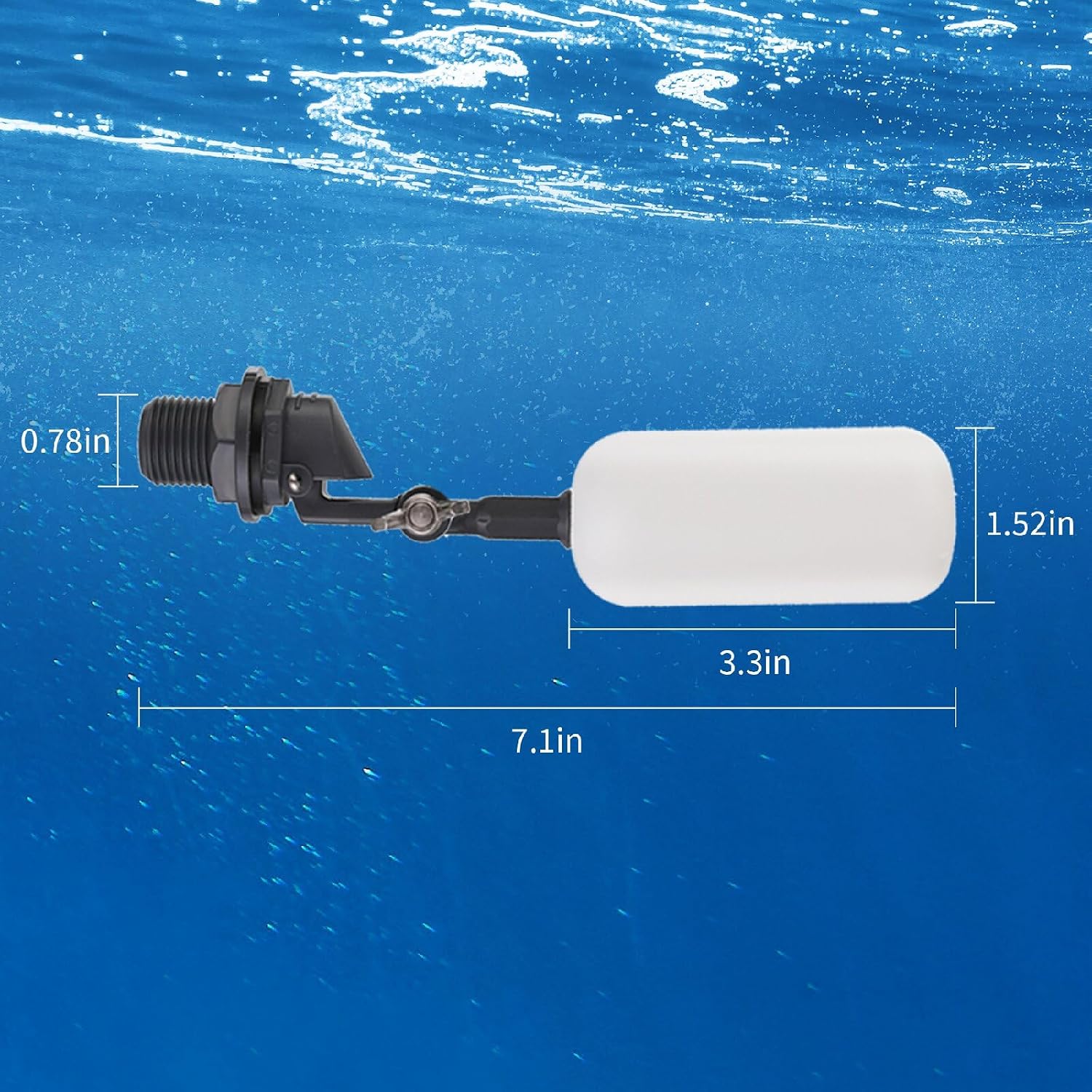 1/2 Inch Float Valves Automatic Water Filler for water trough | Standard 1/2 inch NPT Thread，Adjustable Float Valve