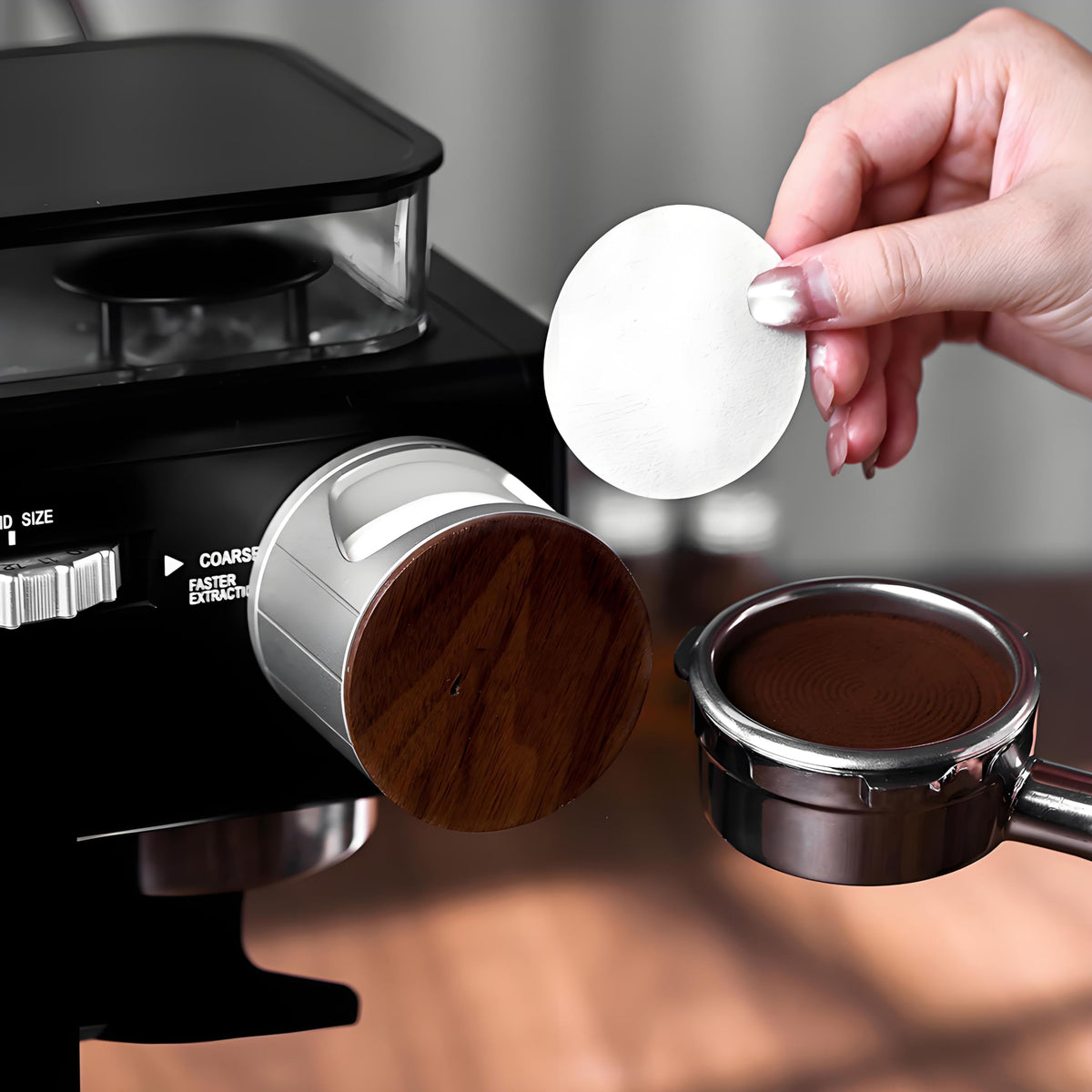 Espresso Coffee Filter Holder with Lid Compatible with 51mm/53mm/54mm/58mm