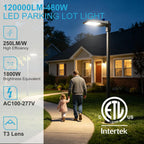 Lightdot 2Pack Parking Lot Light Outdoor 480W LED Pole Light with Photocell