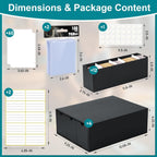 Trading Card Storage Box, Card Boxes with 60 Divider, 200 Card Sleeves