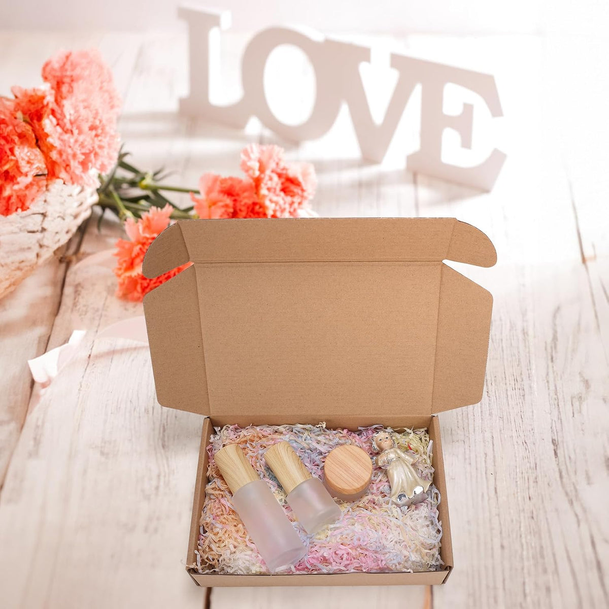 6 Pack 9x6x2 inch Small Shipping Boxes, Brown Mailing Boxes