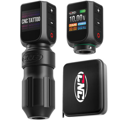 Wireless Tattoo Machine, Rotary Pen with 3200mAh Dual Batteries Power Supply Tattoo Gun LED Display 4.0 Stroke