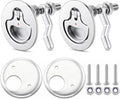 Boat Cam Latch, Marine 316 Stainless Steel Boat Hatch Latch, Flush Hatch Pull with Back Plate & Adjustable Cam, Flush Mount Marine Hardware for Ships, Yacht, Deck, RVs