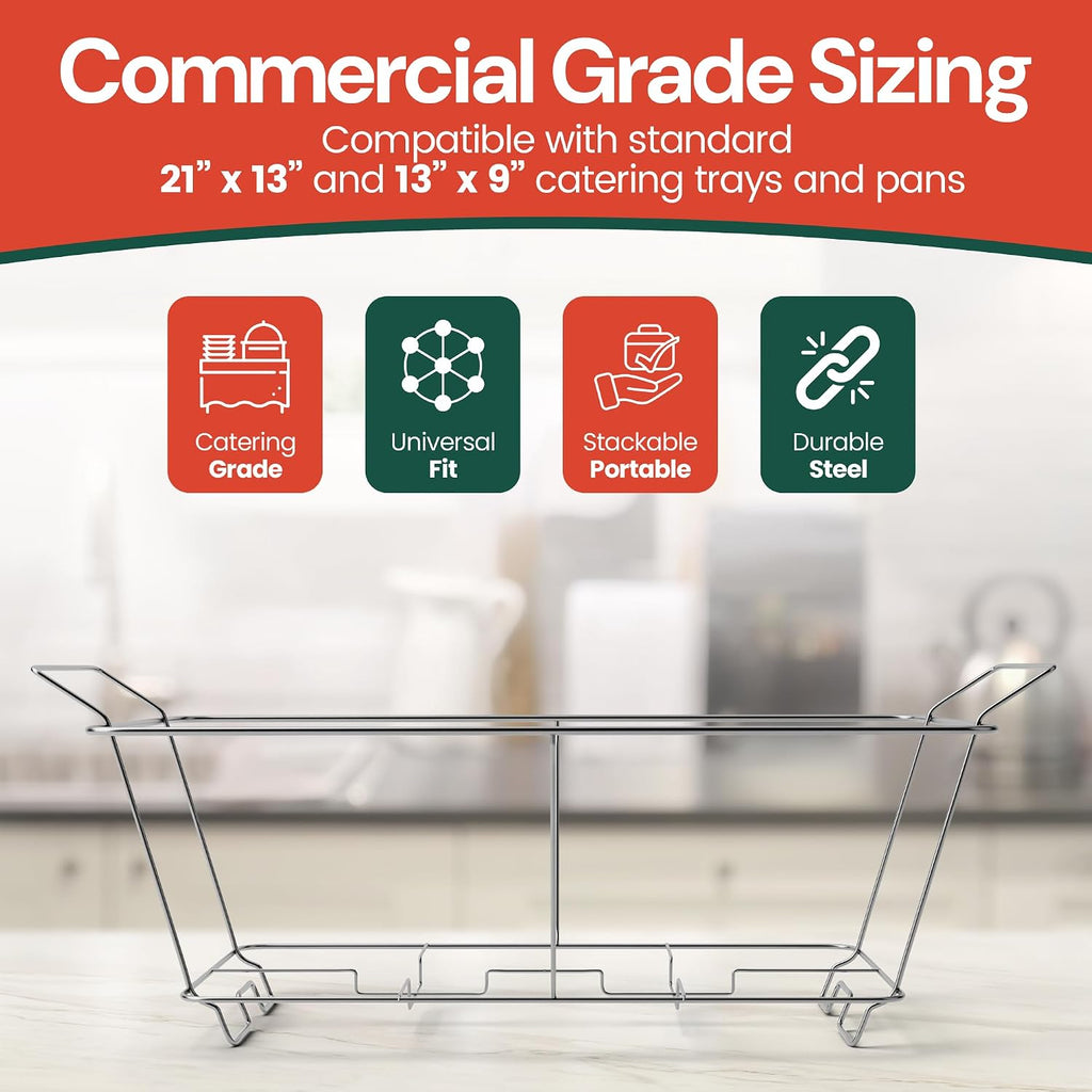 Chafing Wire Racks, Durable Steel Chafing Racks for Buffet - 6 Pack