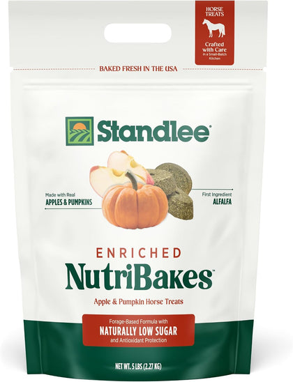 standlee NutriBakes Horse Treats, Alfalfa, Apple & Pumpkin, 5 lb