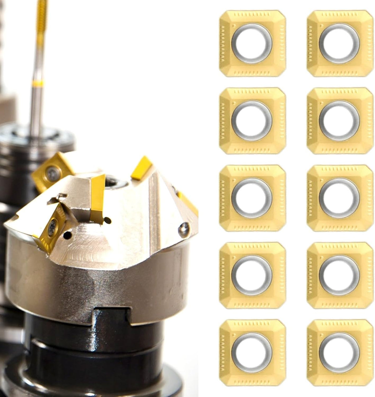 10 Pack SEKT1204 AFTN-XM LF6018 Carbide Milling Inserts for Steel and