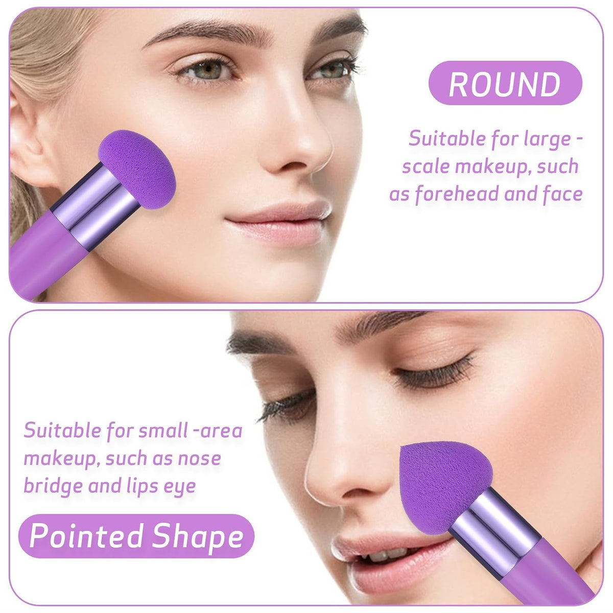Makeup Brushes 3 PCS Powder Makeup Puff Beauty Blending Sponge Coloring Concealer Applicator Foundation Setting Face